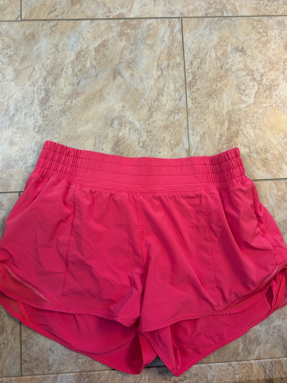 lululemon athletica Bright Pink Athletic Shorts with Elastic Waistband